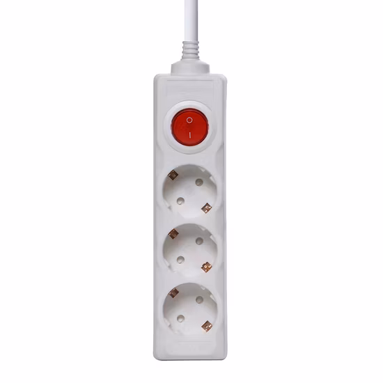Female Flexible Electrical French German Multi Extension Socket Plug