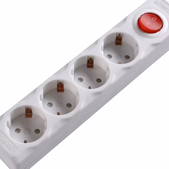 Female Flexible Electrical French German Multi Extension Socket Plug