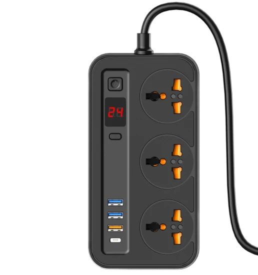 Type-C 고속 충전 전원 확장 기능이 있는 PD USB 설탕 보호 소켓, 스마트폰용 1~99시간 시간 제어, 완벽하게 호환 가능