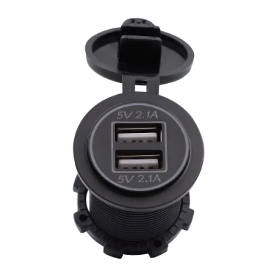 듀얼 USB 트윈 2 포트 5V 범용 차량용 시가 라이터 충전기 어댑터 12V-24V