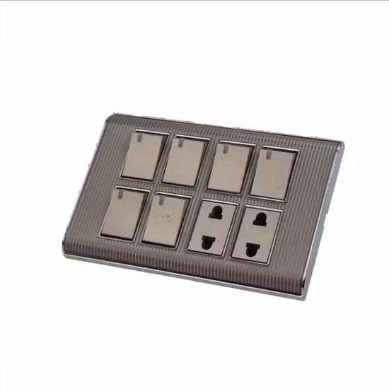 둥근 핀이 있는 1구 15A 벽면 소켓