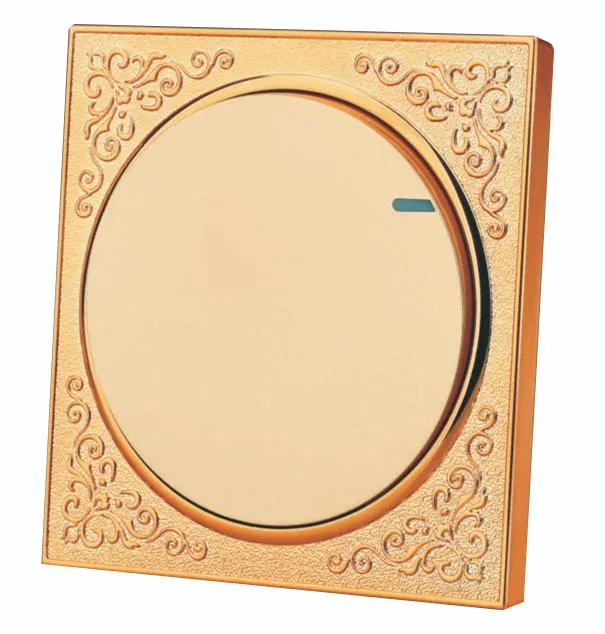 86 이라크 베트남 라운드 골든 빈티지 럭셔리 전기 조명 스위치 및 소켓